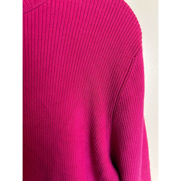 Charter Club Pink Ribbed Mockneck Sweater Size Medium Petite Classic - Picture 2 of 8